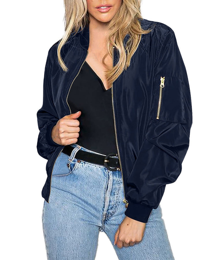 Karina | Stijlvolle streetwear dames-bomberjack met zakken
