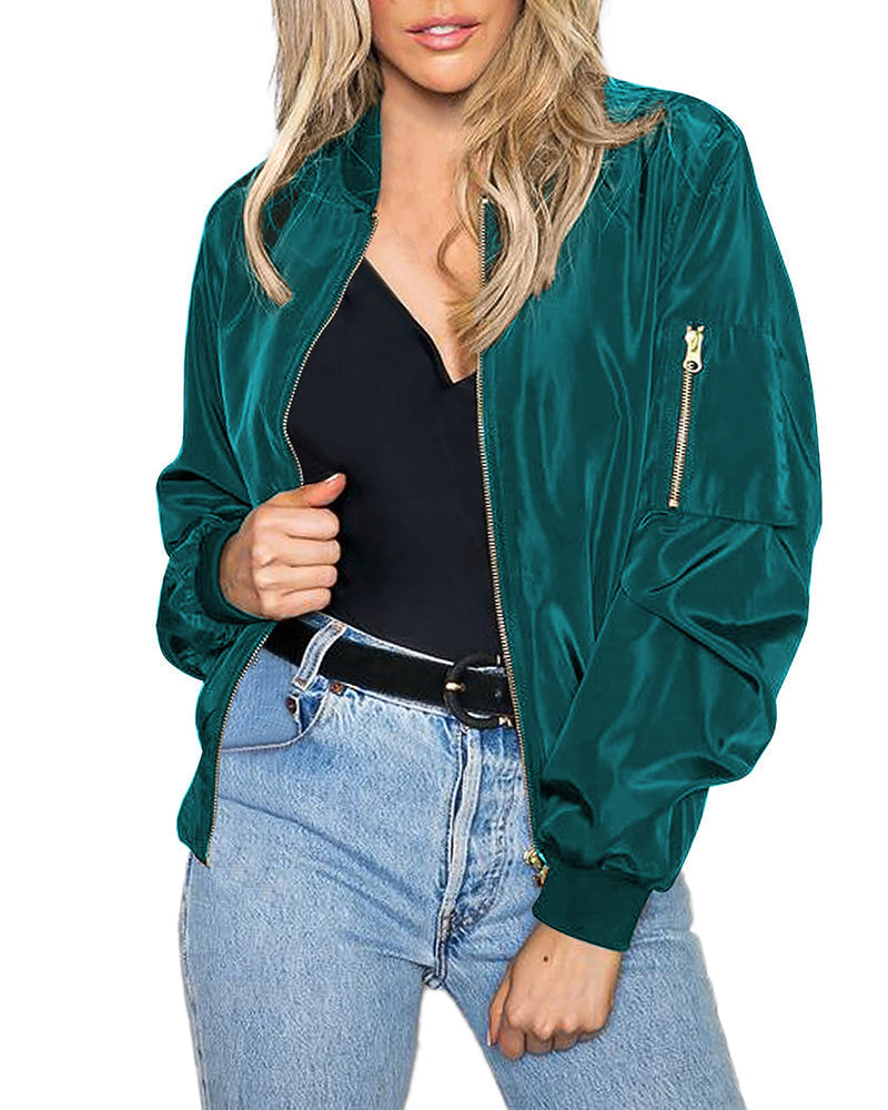 Karina | Stijlvolle streetwear dames-bomberjack met zakken
