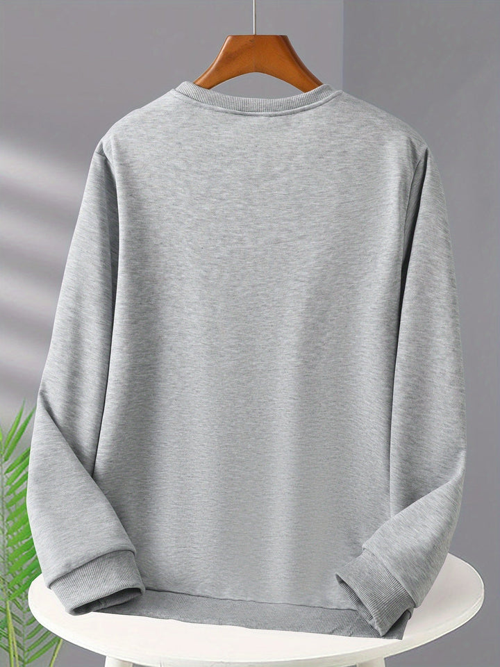 Kasper | Heren sweatshirt met kerstmanprint en lange mouwen