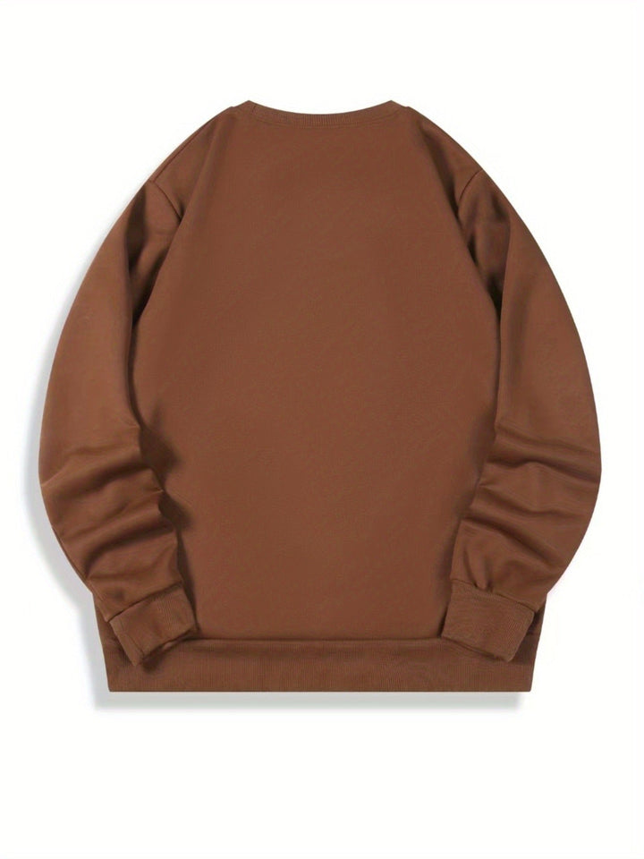Kasper | Heren sweatshirt met kerstmanprint en lange mouwen