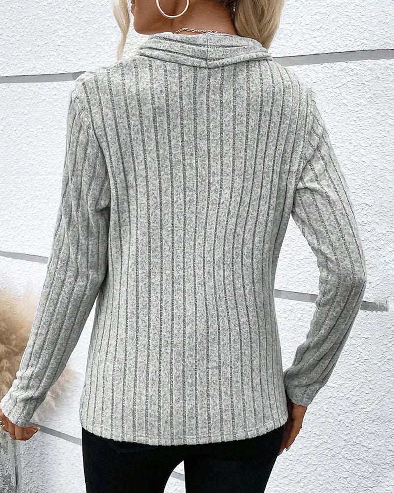 Knit top met v-hals