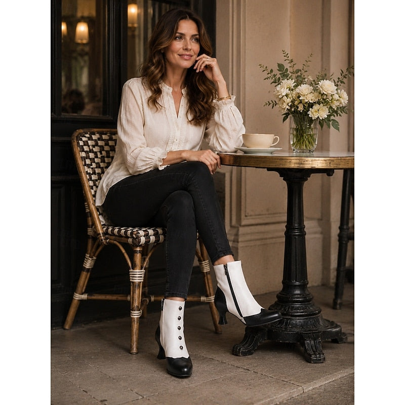 Prudence | Vintage Geknoopte Enkellaarsjes