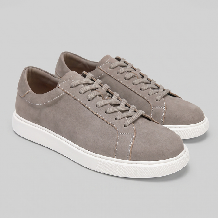 Lage Sneakers Heren Suede Grijs Casual