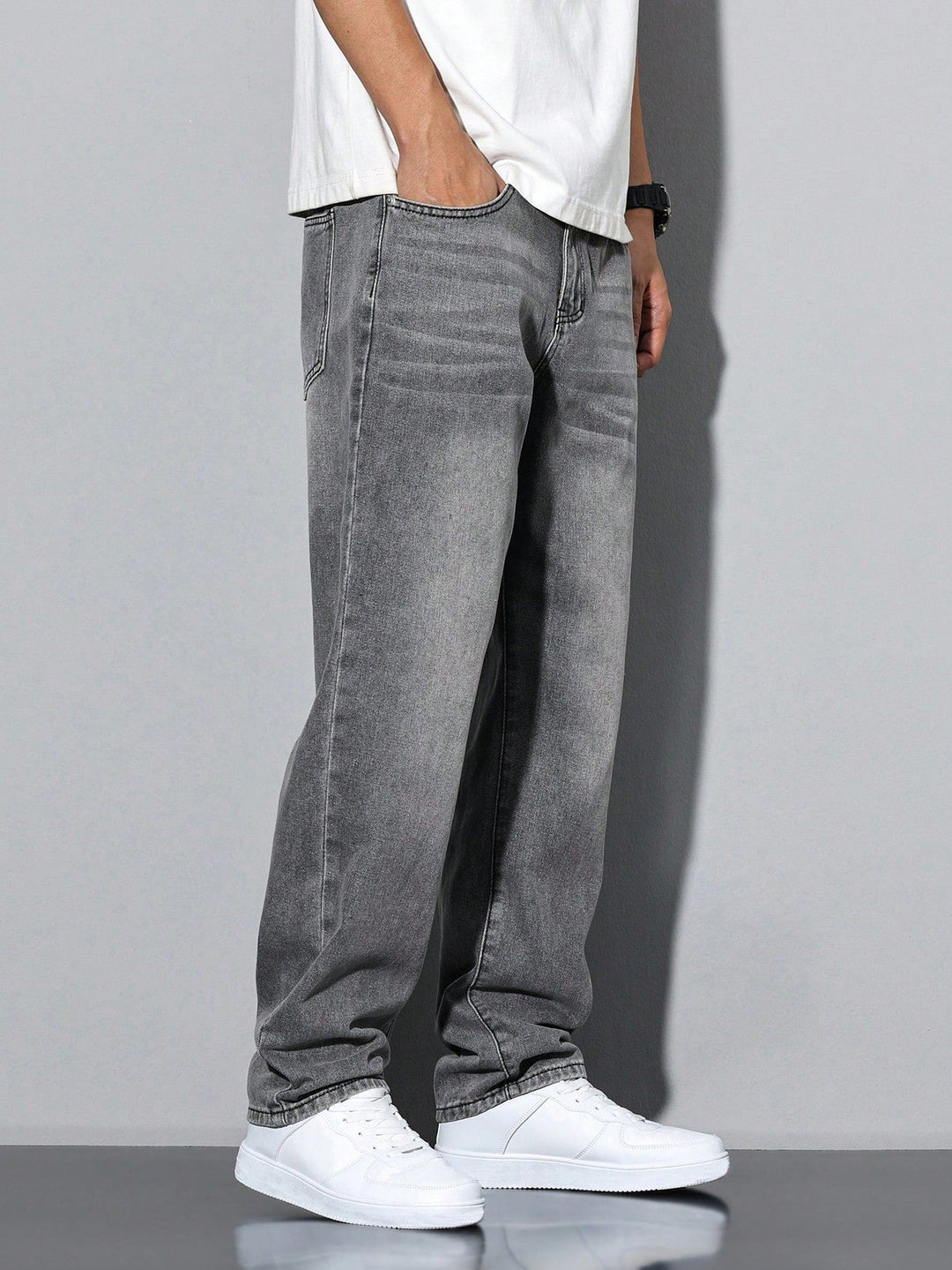 Lars | Casual gewassen herenjeans met rechte pijpen