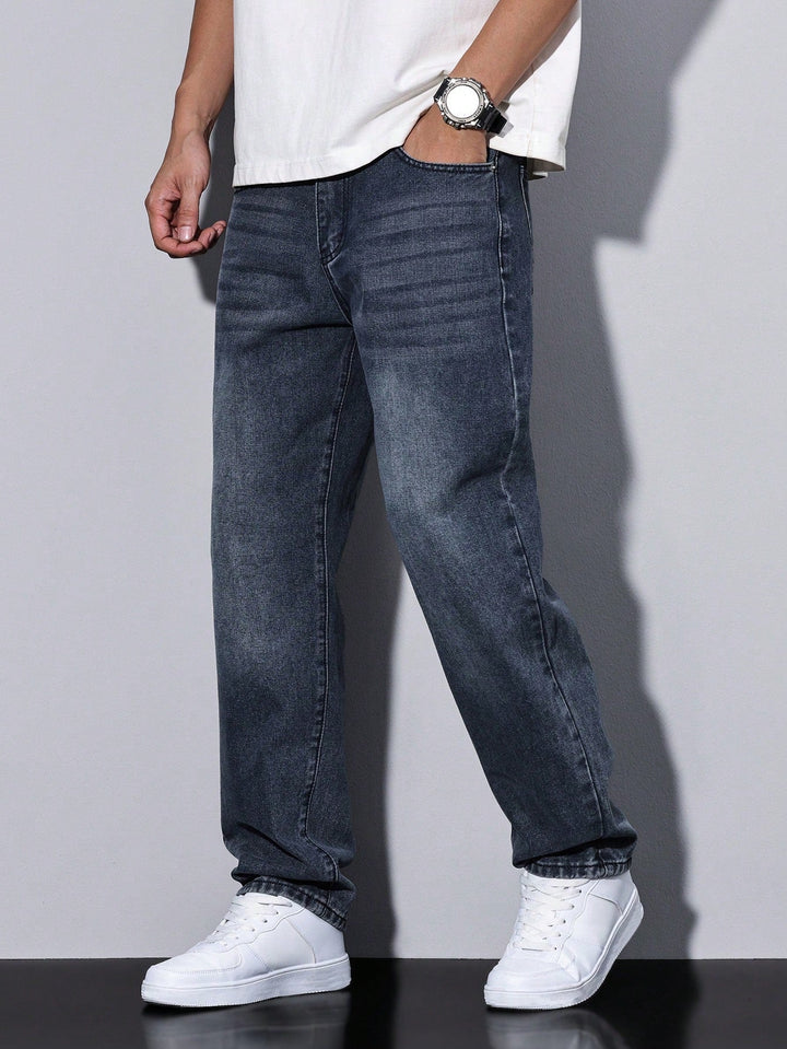 Lars | Casual gewassen herenjeans met rechte pijpen