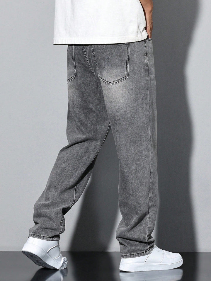 Lars | Casual gewassen herenjeans met rechte pijpen