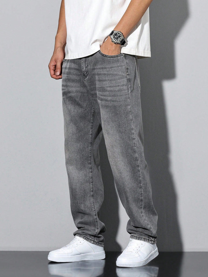 Lars | Casual gewassen herenjeans met rechte pijpen