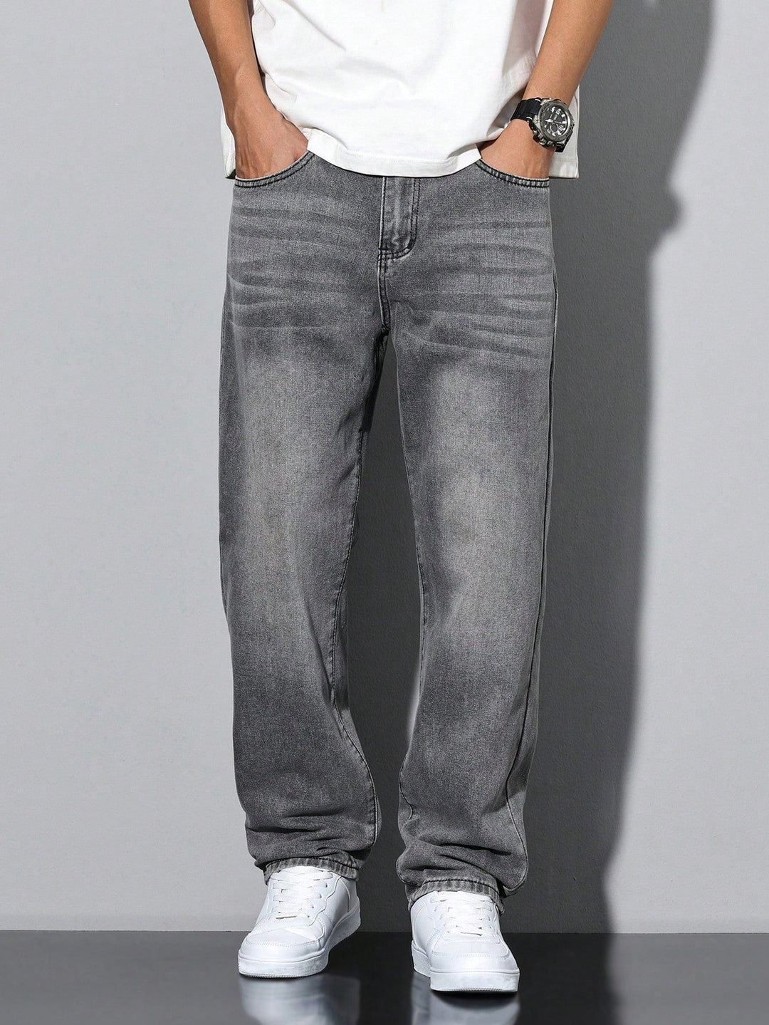 Lars | Casual gewassen herenjeans met rechte pijpen