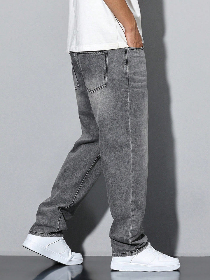 Lars | Casual gewassen herenjeans met rechte pijpen