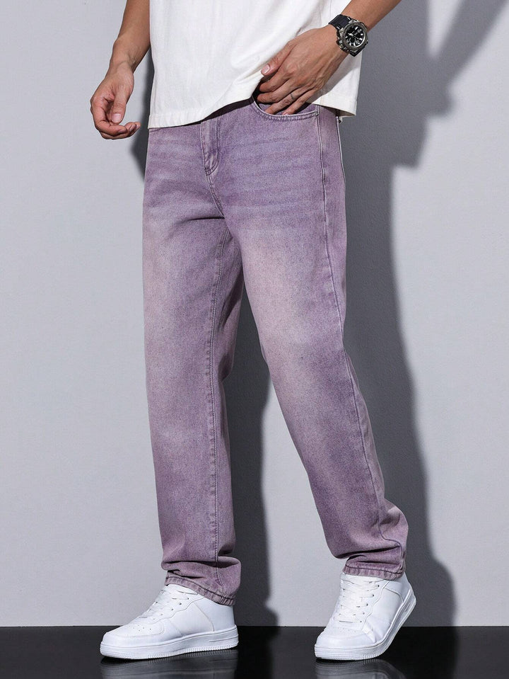 Lars | Casual gewassen herenjeans met rechte pijpen