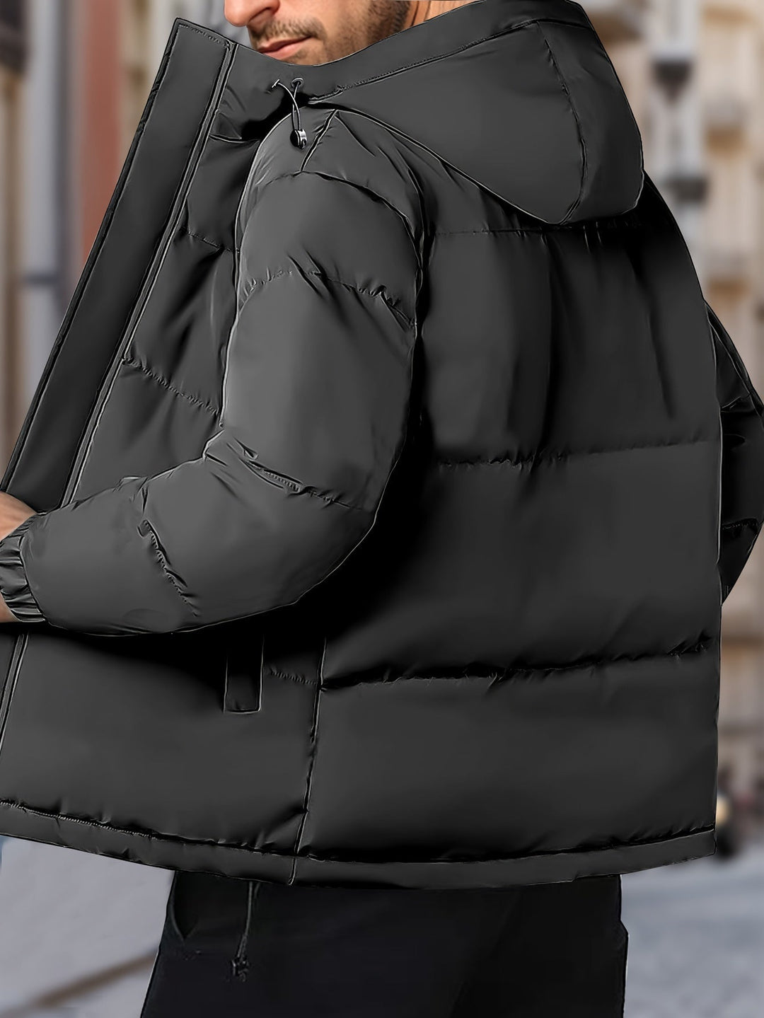 Lars | Warm winddicht heren winterjack met capuchon
