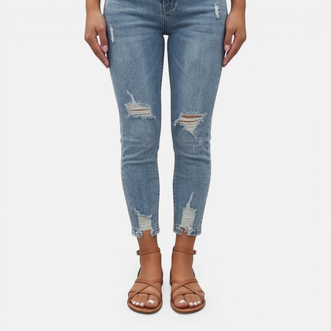 Leren Sandalen Dames Plat Met Enkelbandje Casual