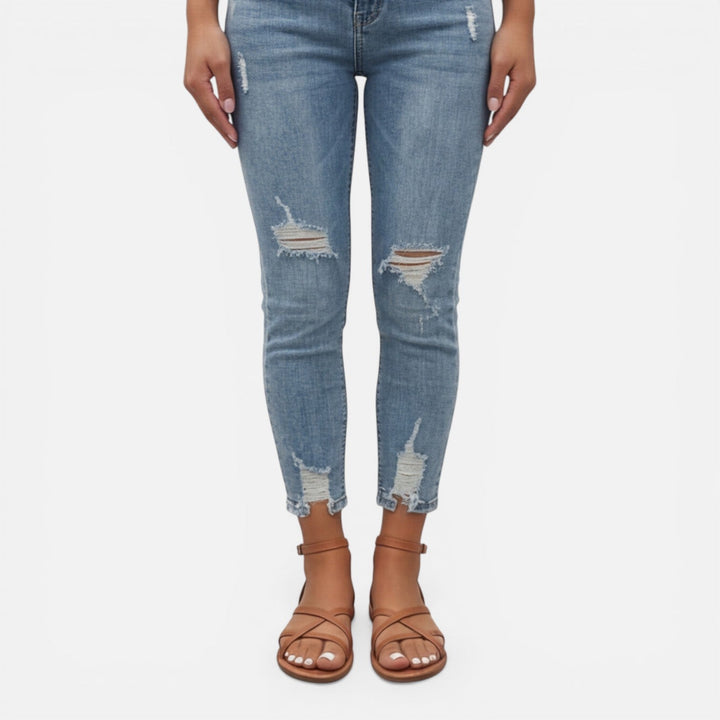 Leren Sandalen Dames Plat Met Enkelbandje Casual