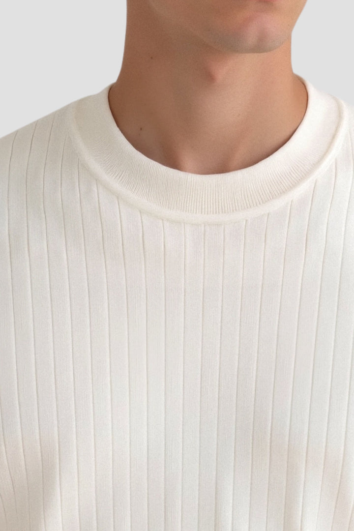 Liam | Ribbels gebreide heren longsleeve trui