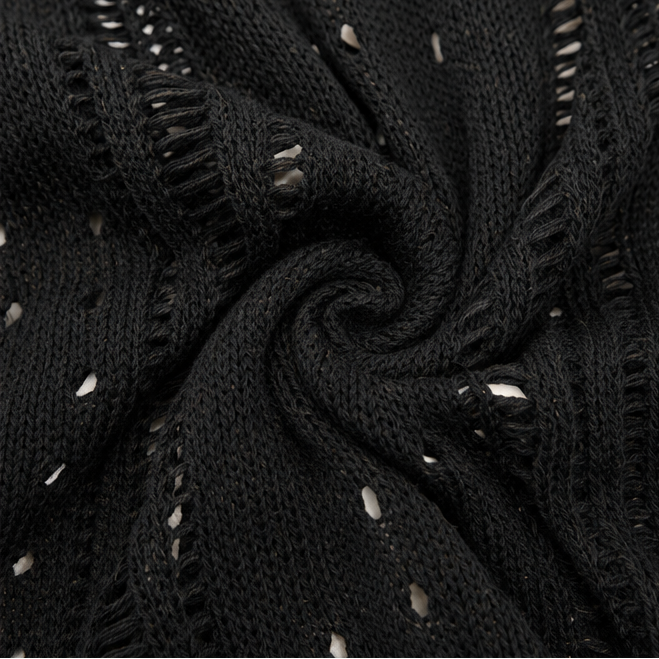 Lianora – Korte Mouw Open Gebreide Knopen Cardigan voor Vrouwen