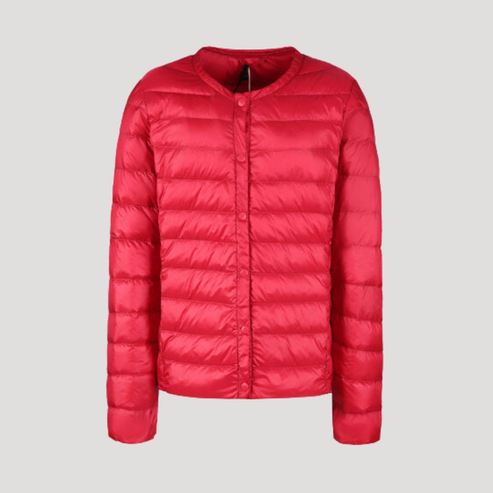 Lieke | Gewatteerde Kraagloze Sculpted Puffer Jast