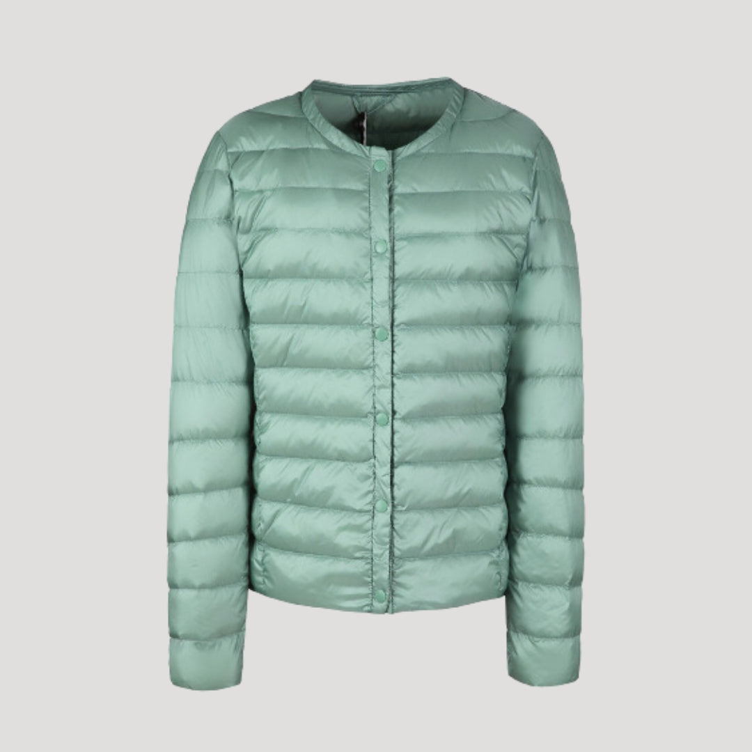 Lieke | Gewatteerde Kraagloze Sculpted Puffer Jast