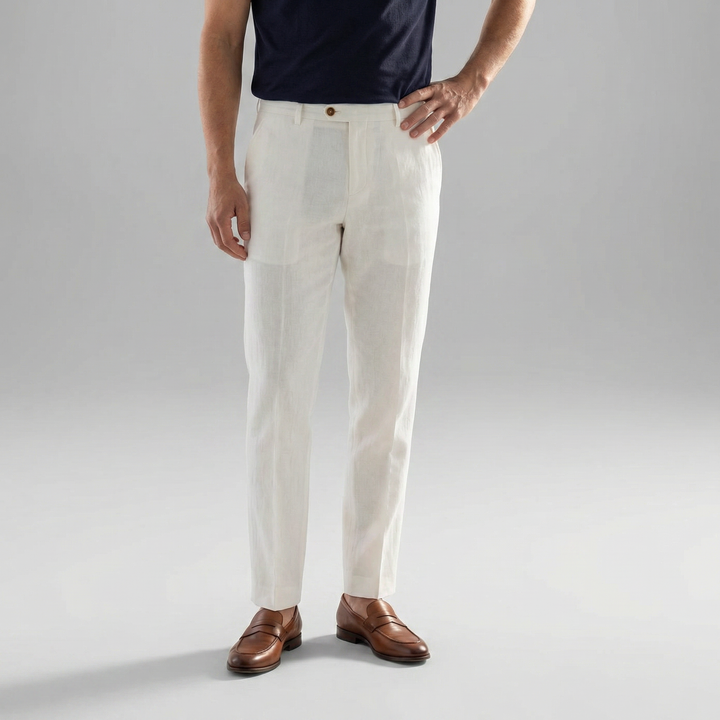 Linnen Broek Heren Zomer Casual Formeel