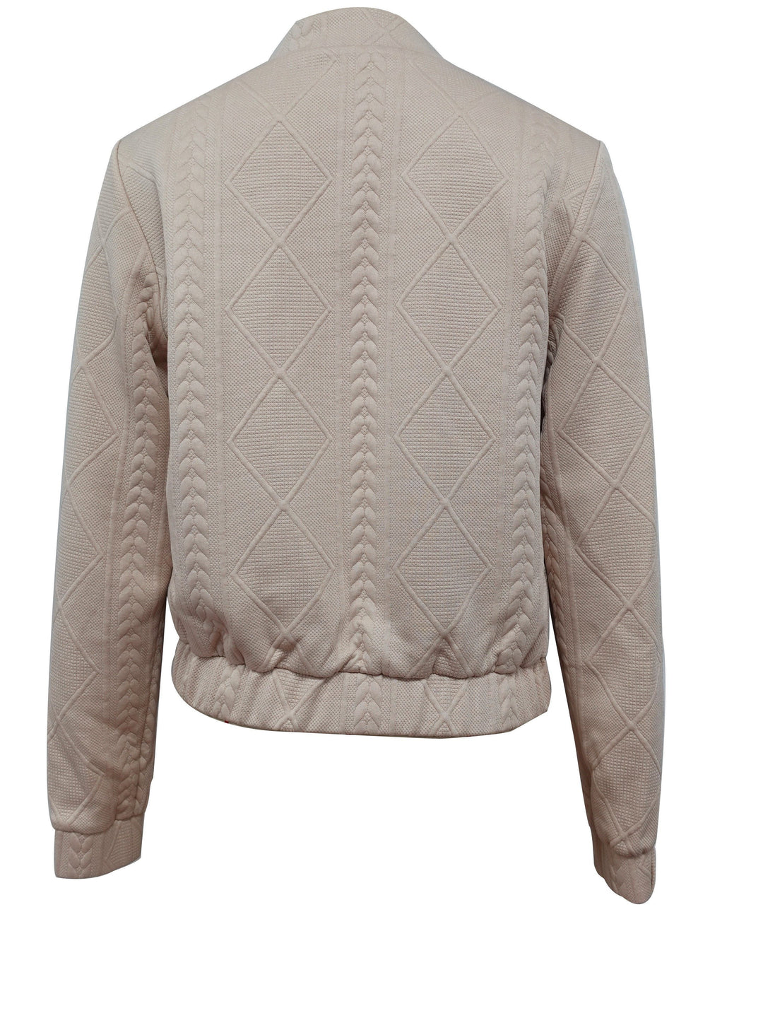 Lotte | Casual bomberjack met effen textuur