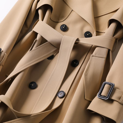 Lotte | Elegante lange dames jas met dubbele knopen