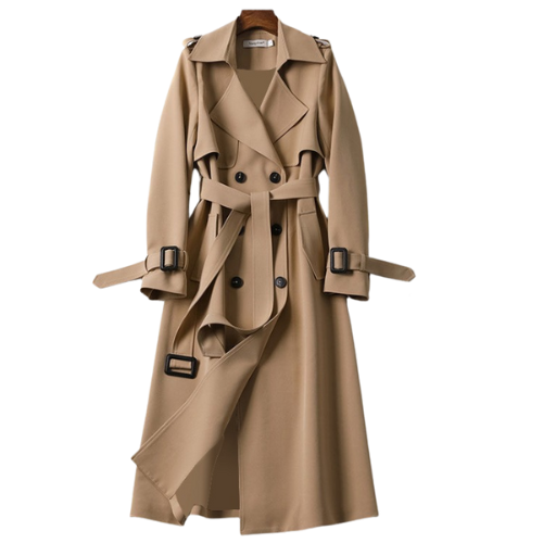 Lotte | Elegante lange dames jas met dubbele knopen