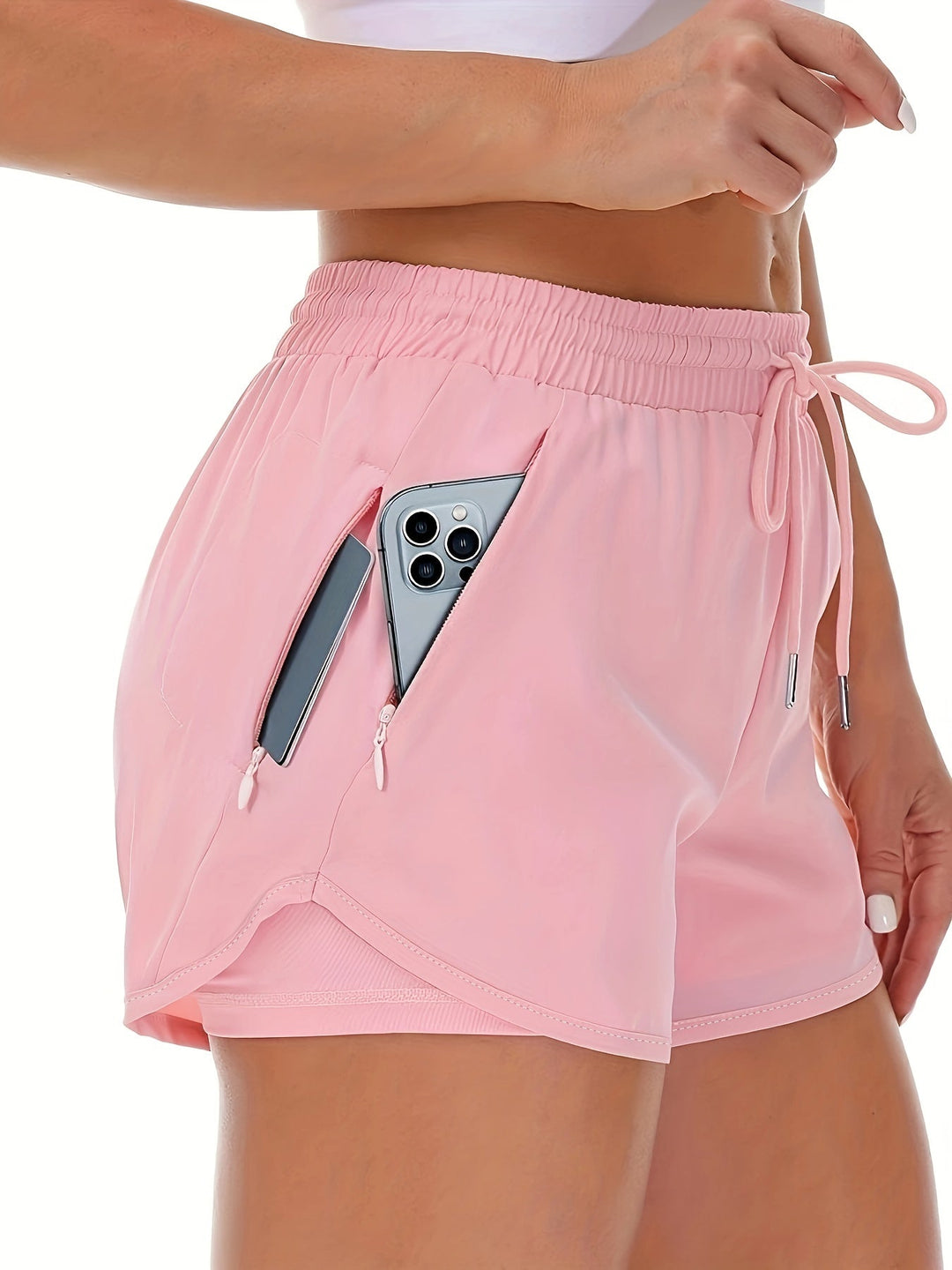 Lotte | Sportieve 2-in-1 dames short met zakken