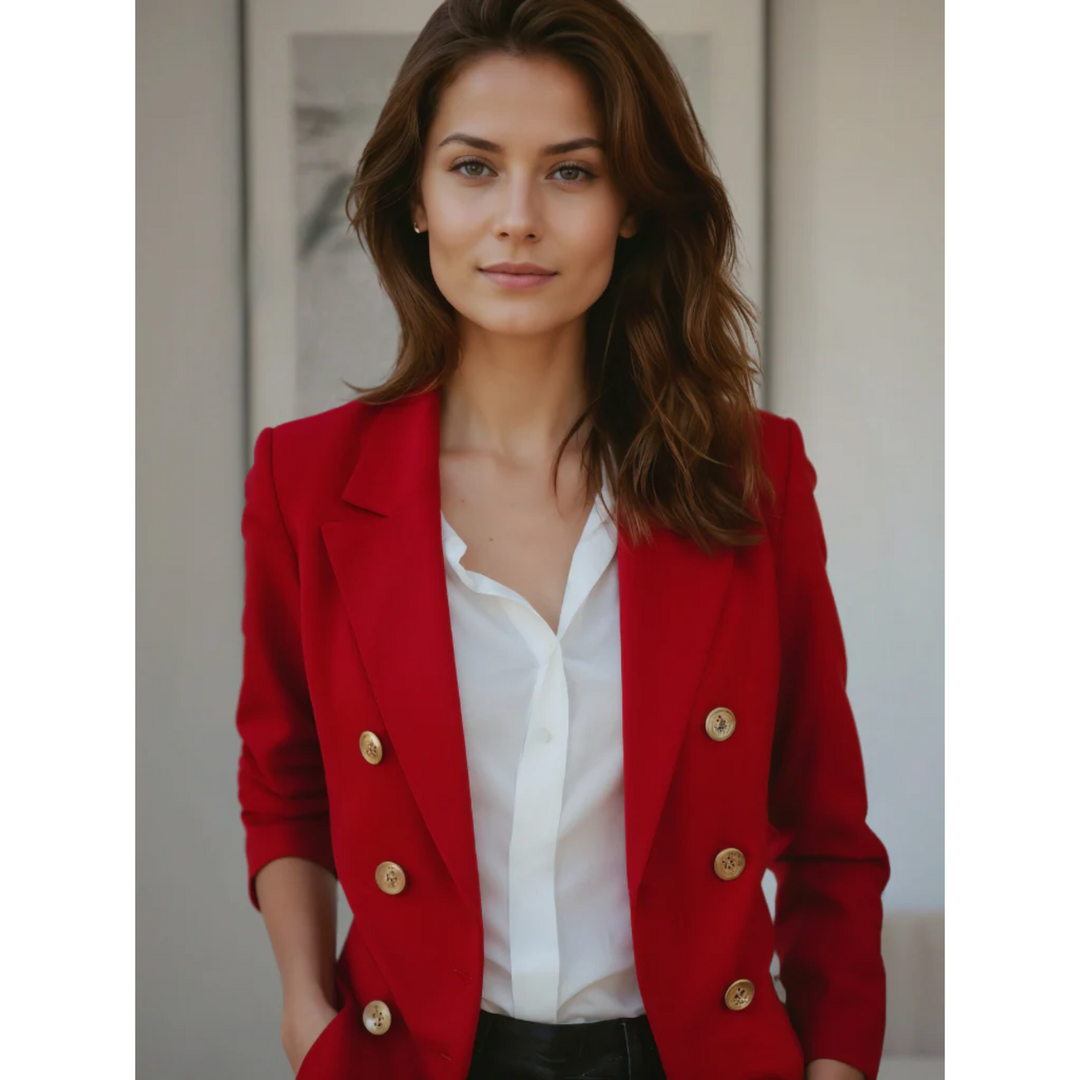 Louise | Comfortabele blazer met knopen van katoen