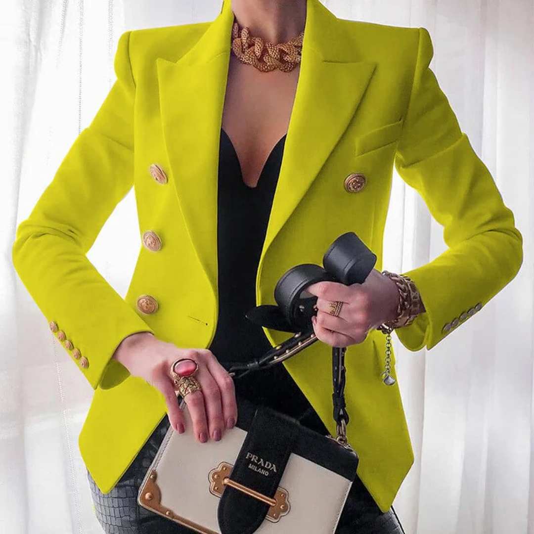 Louise | Comfortabele blazer met knopen van katoen