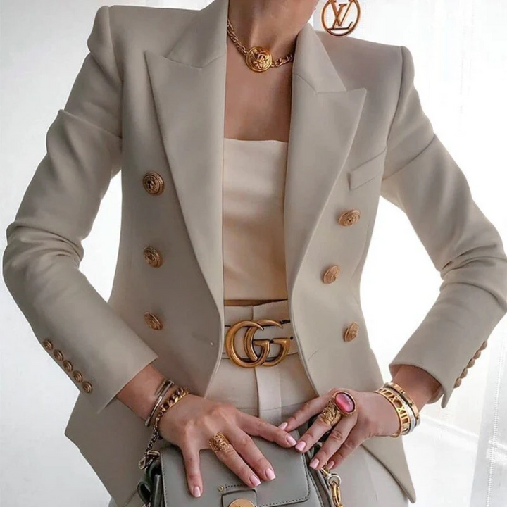 Louise | Comfortabele blazer met knopen van katoen