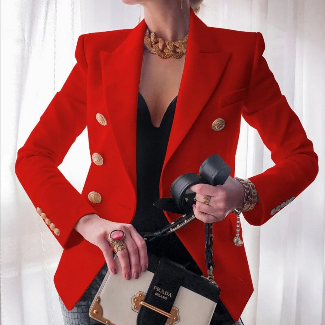 Louise | Comfortabele blazer met knopen van katoen