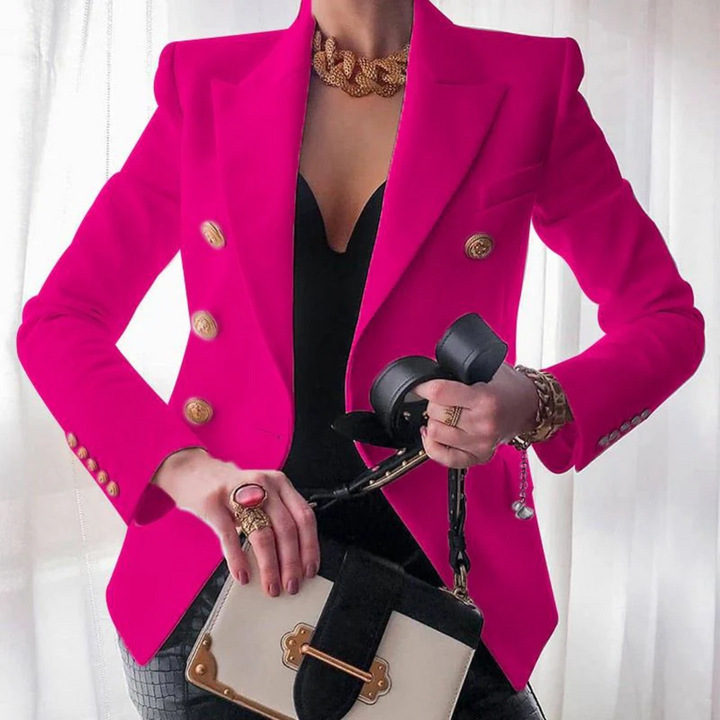 Louise | Comfortabele blazer met knopen van katoen