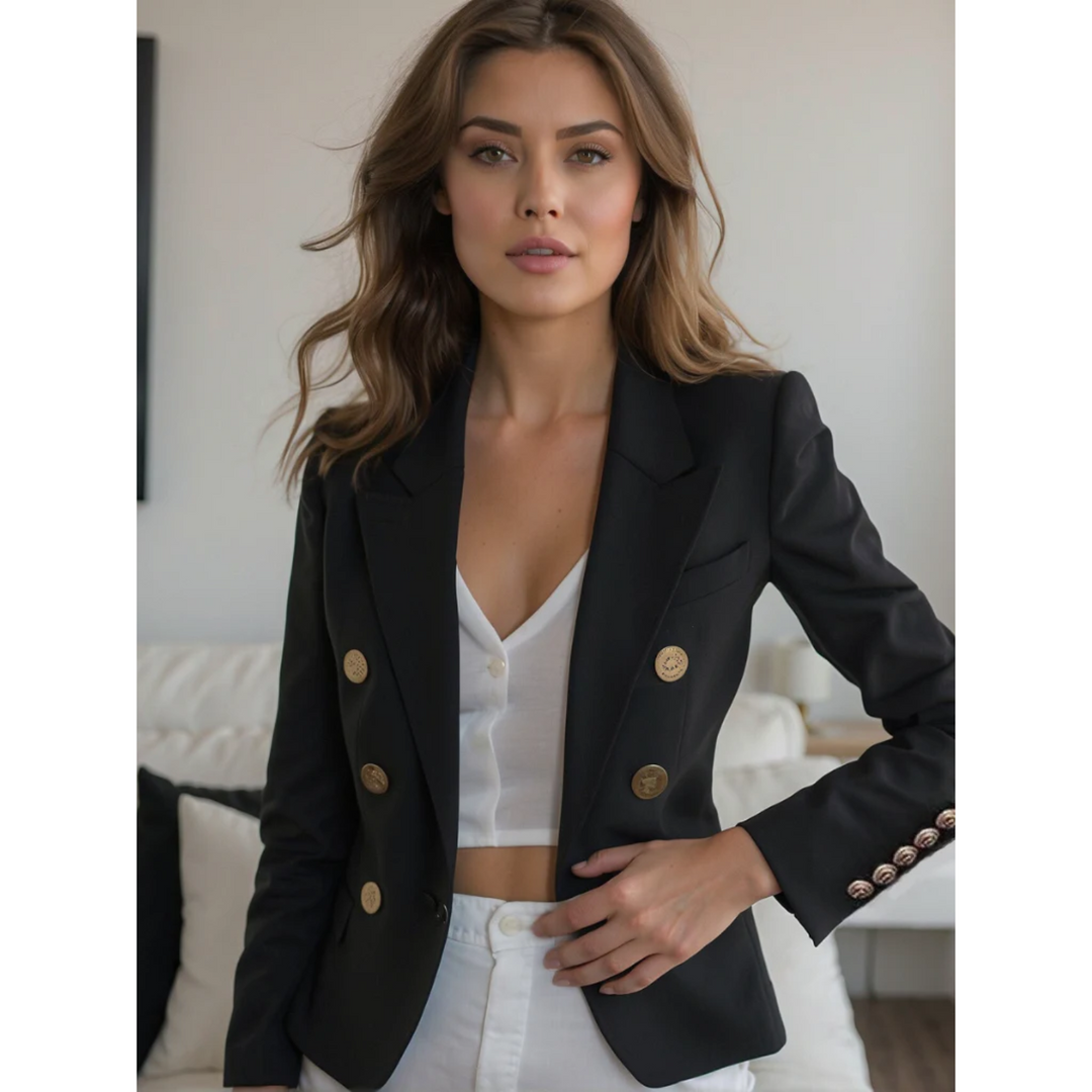 Louise | Comfortabele blazer met knopen van katoen