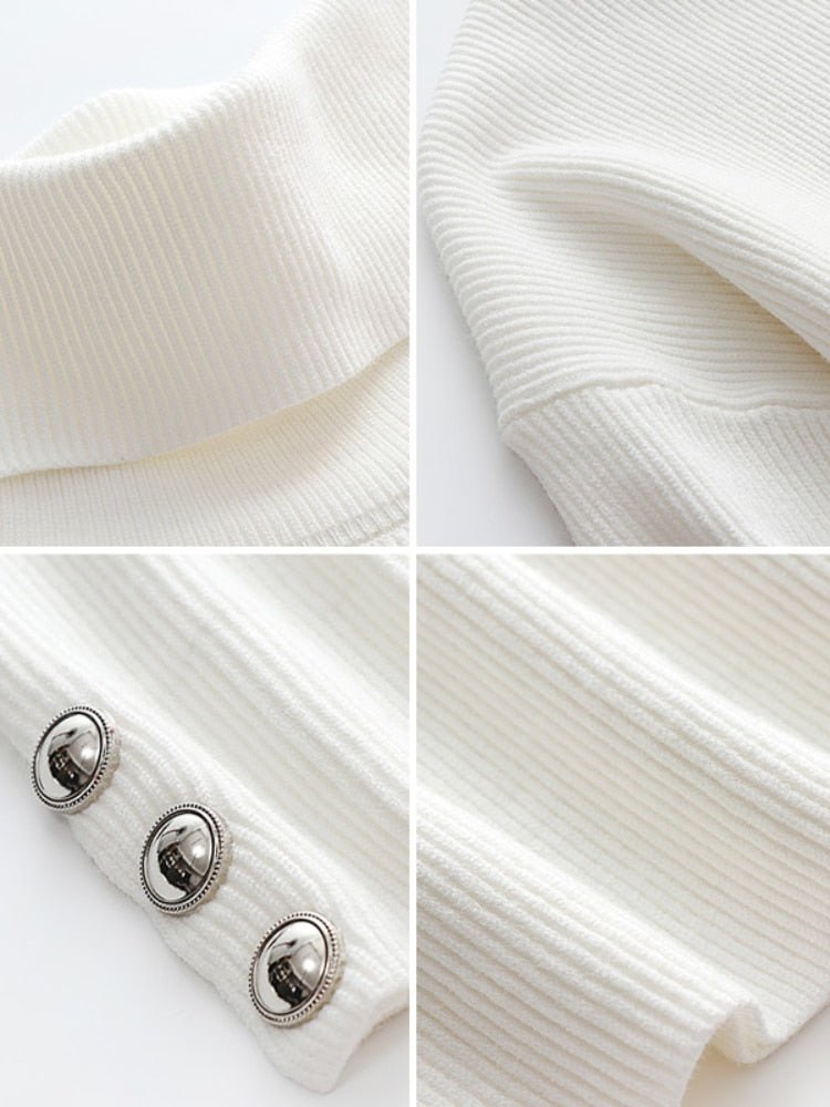 Lulu | Elegante trendy trui met hoge kraag