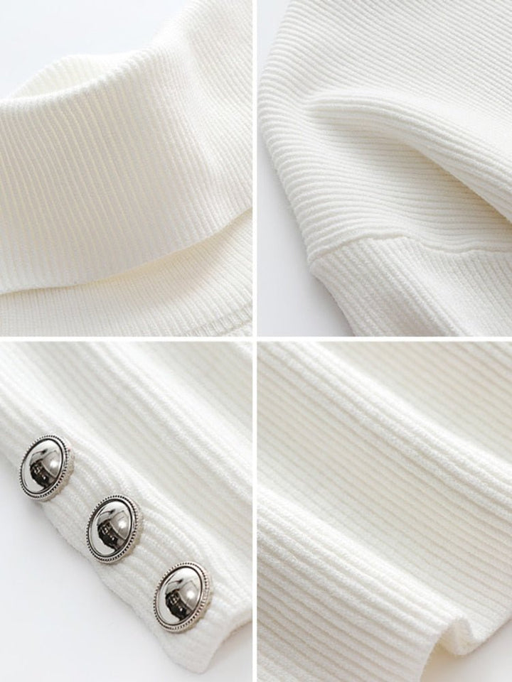 Lulu | Elegante trendy trui met hoge kraag