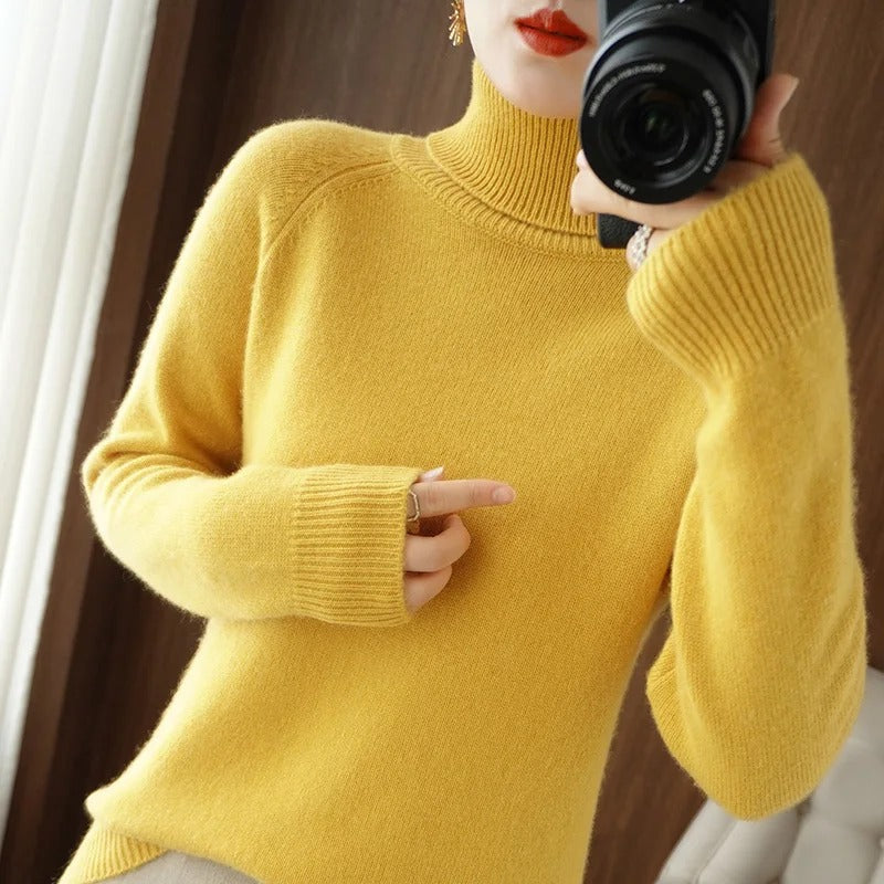 Dames Turtleneck Zachte Brei Lange Mouwen Trui