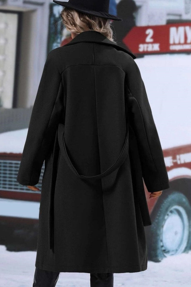 Maja | Gestructureerde Gelaagde Trench Coat met Ceintuur
