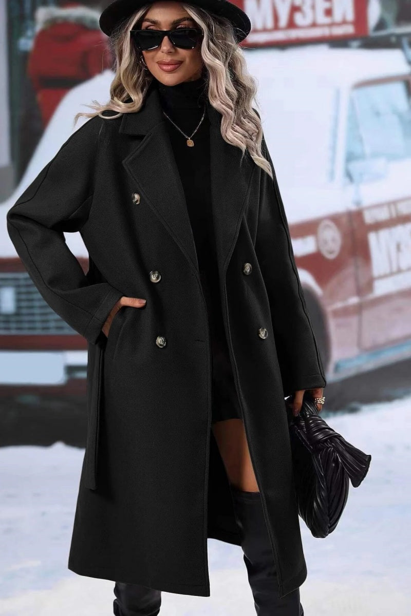Maja | Gestructureerde Gelaagde Trench Coat met Ceintuur