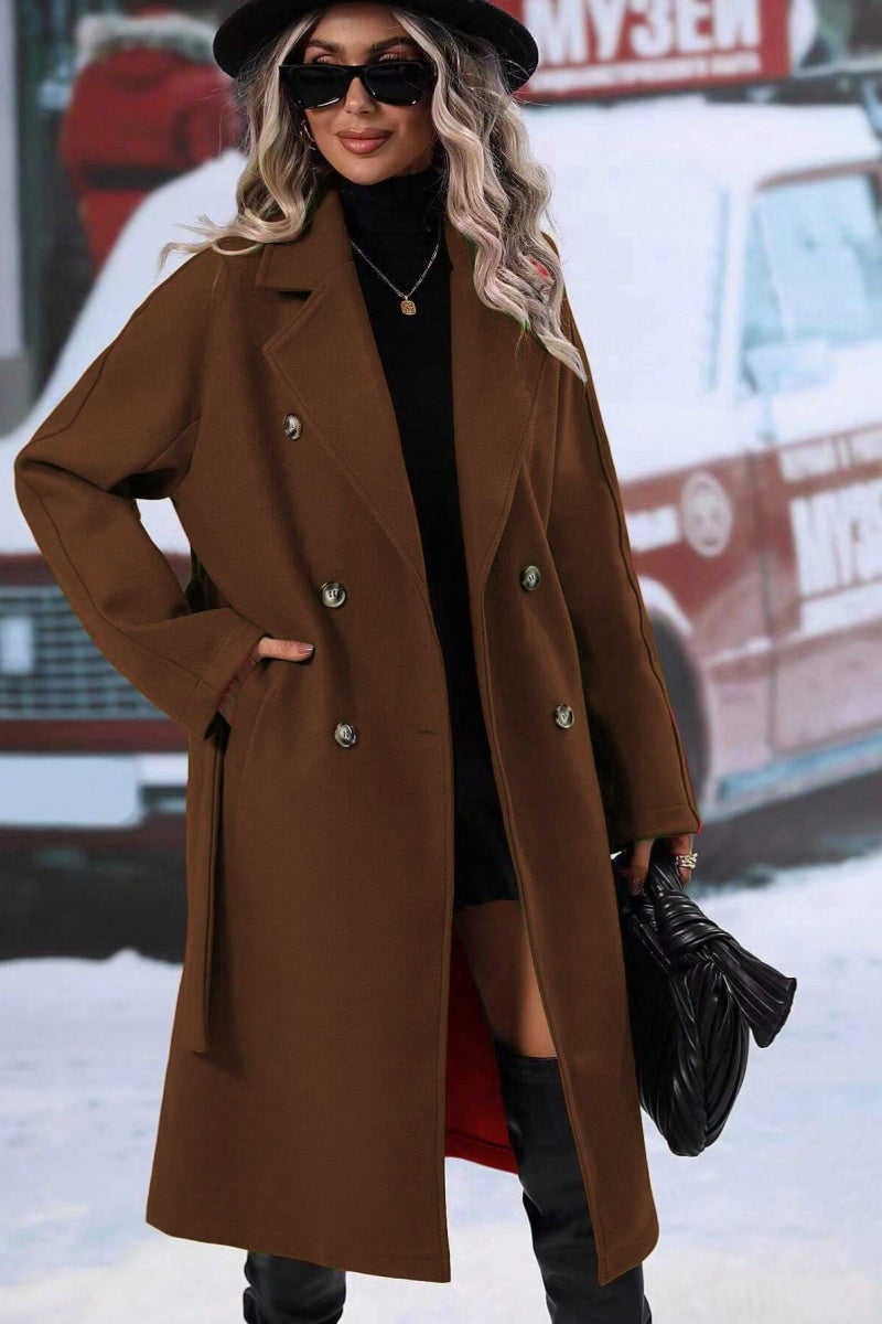 Maja | Gestructureerde Gelaagde Trench Coat met Ceintuur