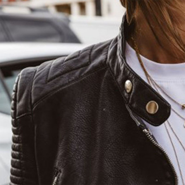 Elegant leren damesjas