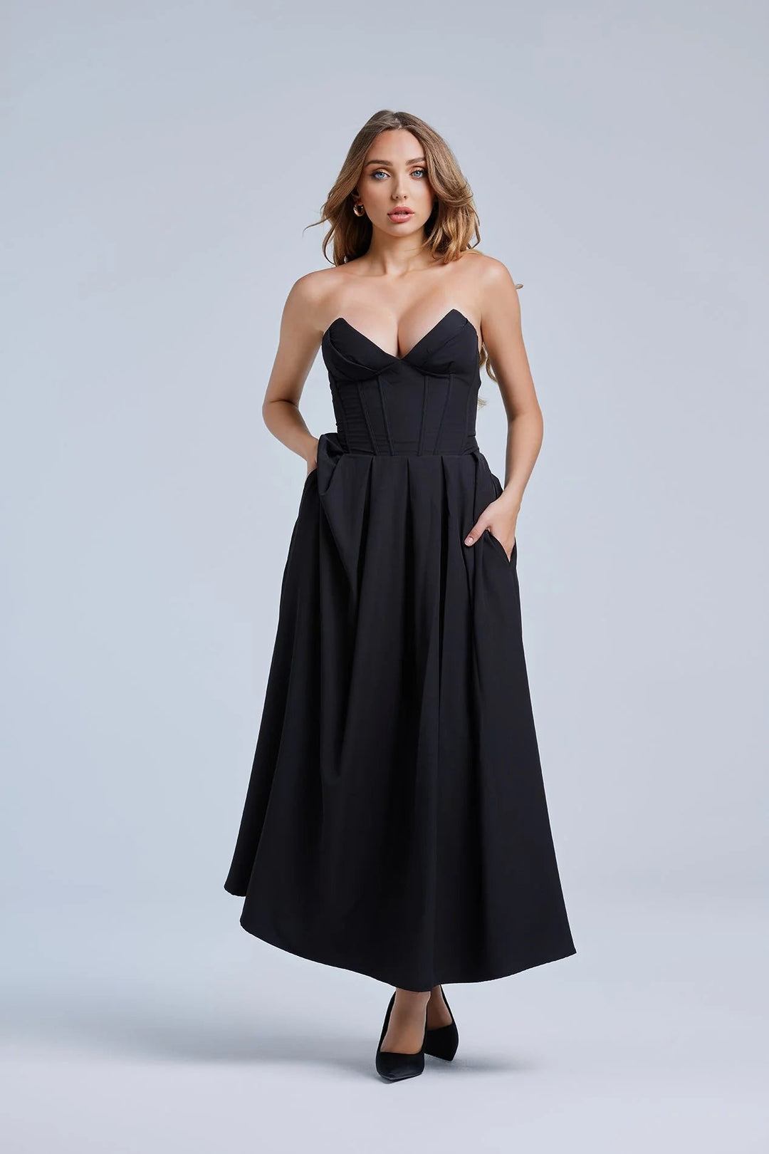 Maxi Jurk Dames Figuurvolgend Open Rug Zomer
