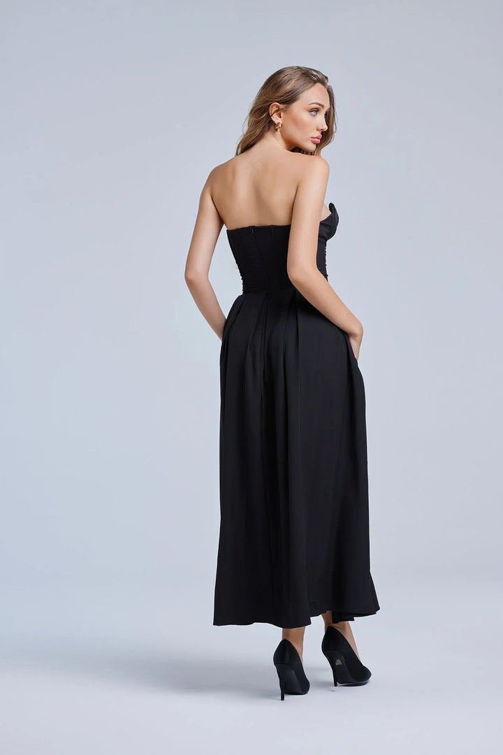 Maxi Jurk Dames Figuurvolgend Open Rug Zomer