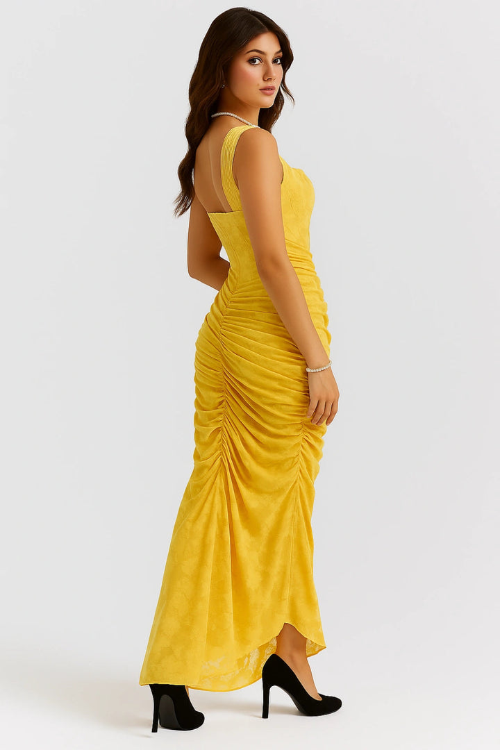 Maxi Jurk Dames Ronde Hals Lange Mouwen Casual