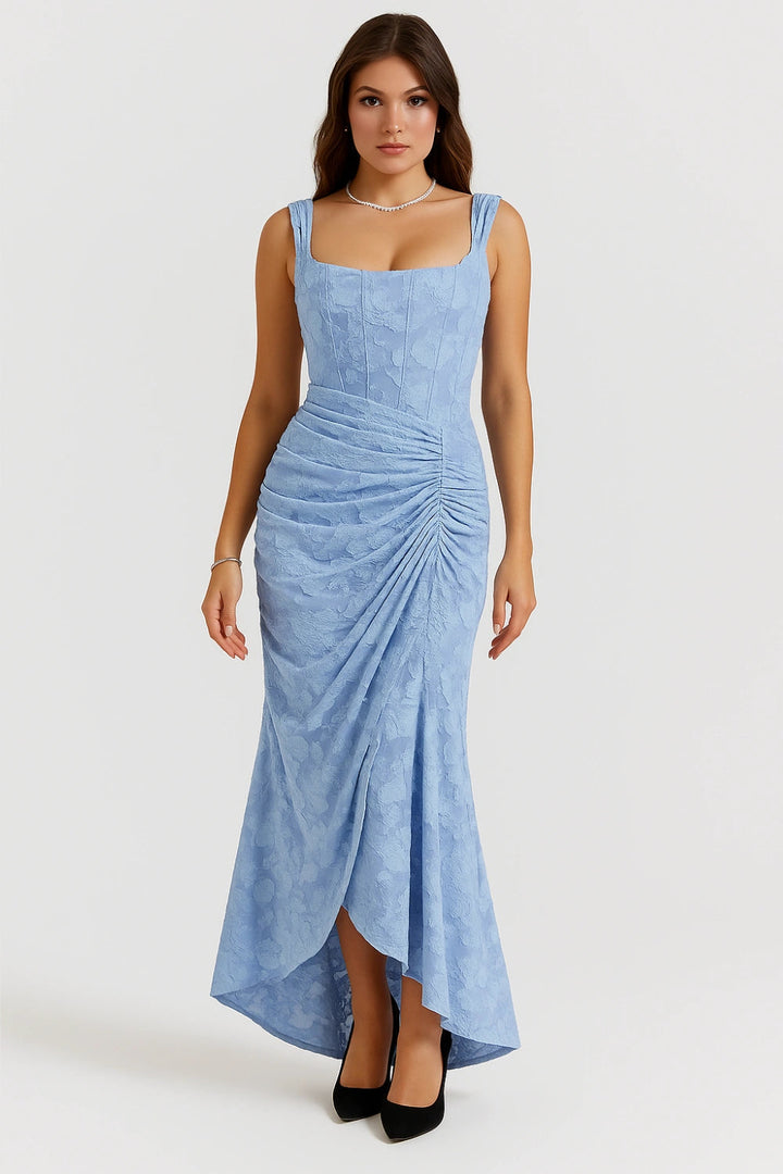 Maxi Jurk Dames Ronde Hals Lange Mouwen Casual