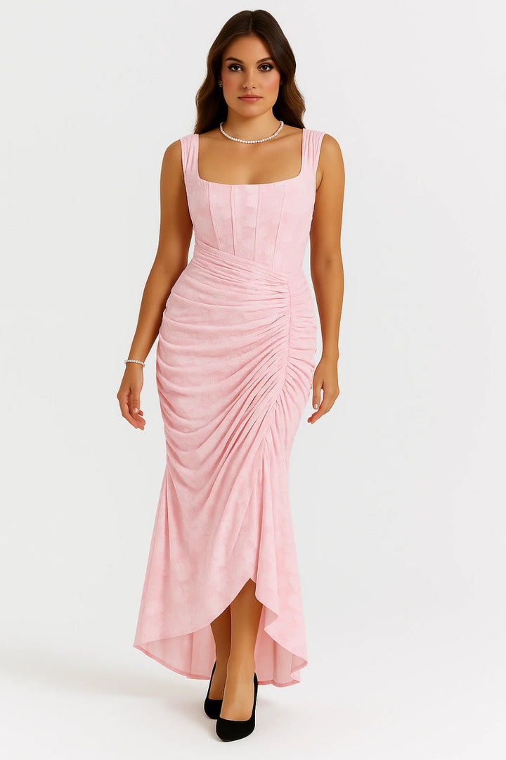 Maxi Jurk Dames Ronde Hals Lange Mouwen Casual