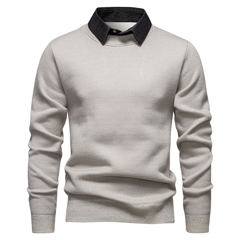 Van Dal | Heren Gebreide Pullover met Kraag Accent