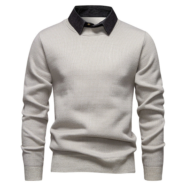 Van Dal | Heren Gebreide Pullover met Kraag Accent