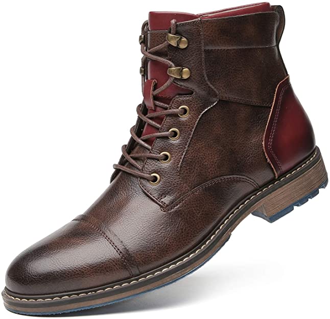 Heren Dress Boots Met Vetersluiting & Rits