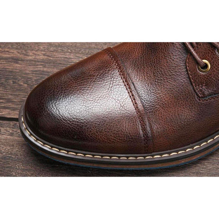 Heren Dress Boots Met Vetersluiting & Rits