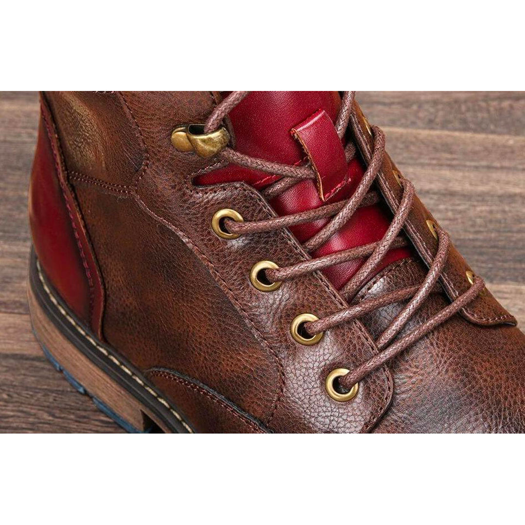 Heren Dress Boots Met Vetersluiting & Rits