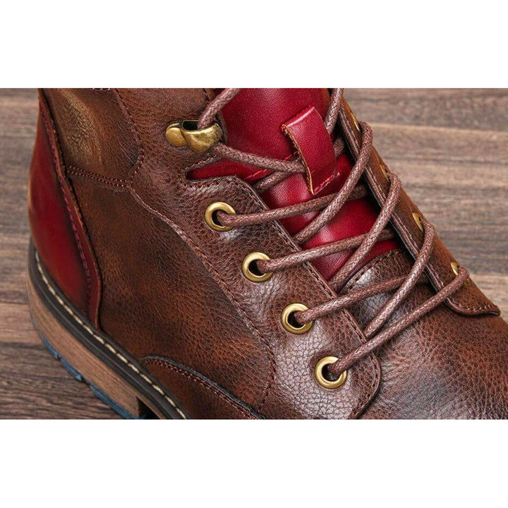 Heren Dress Boots Met Vetersluiting & Rits